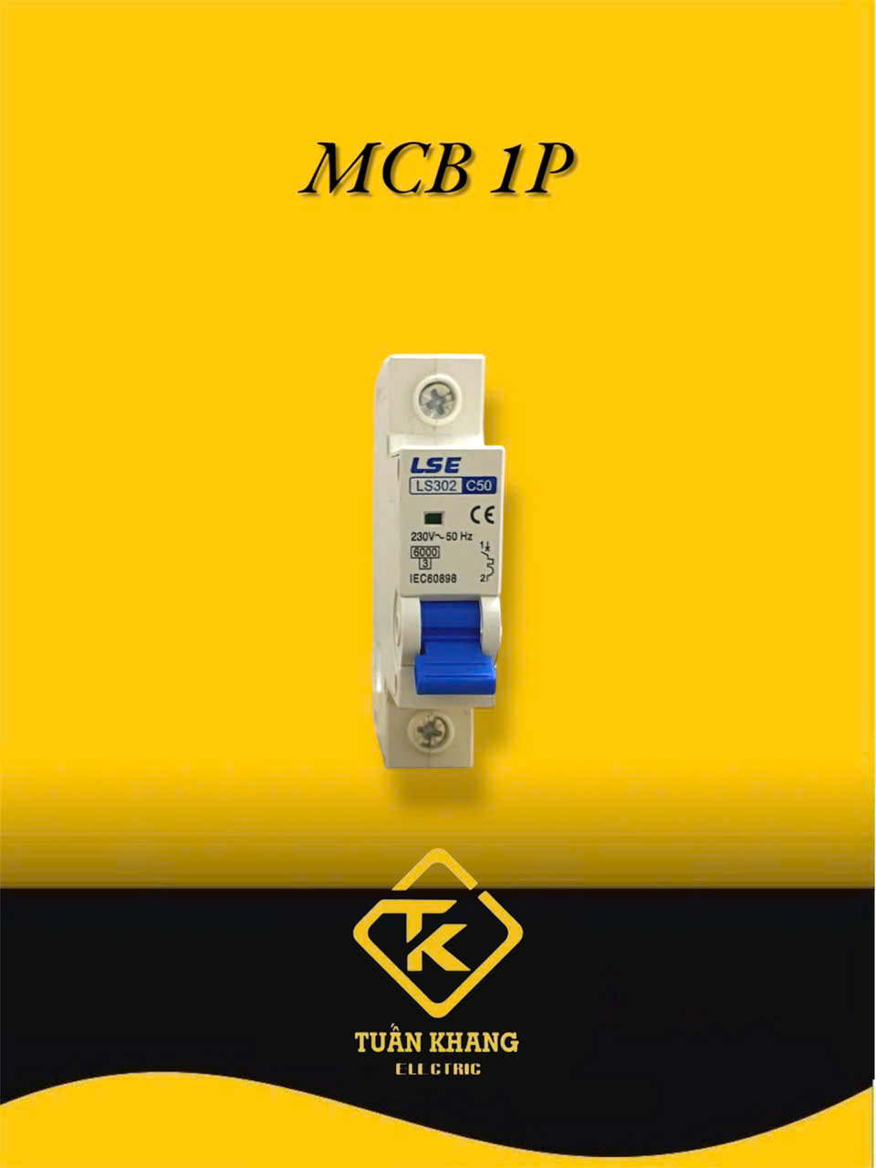 MCB 1P LS302 (10A - 63A) Xanh Dương (CB Tép LSE)