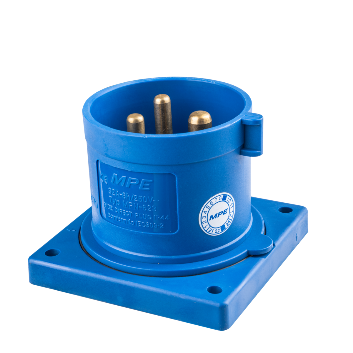 MPN-623-Phích cắm loại di động có kẹp giữ dây 3 cực, 32A, IP44 mã MPN-623