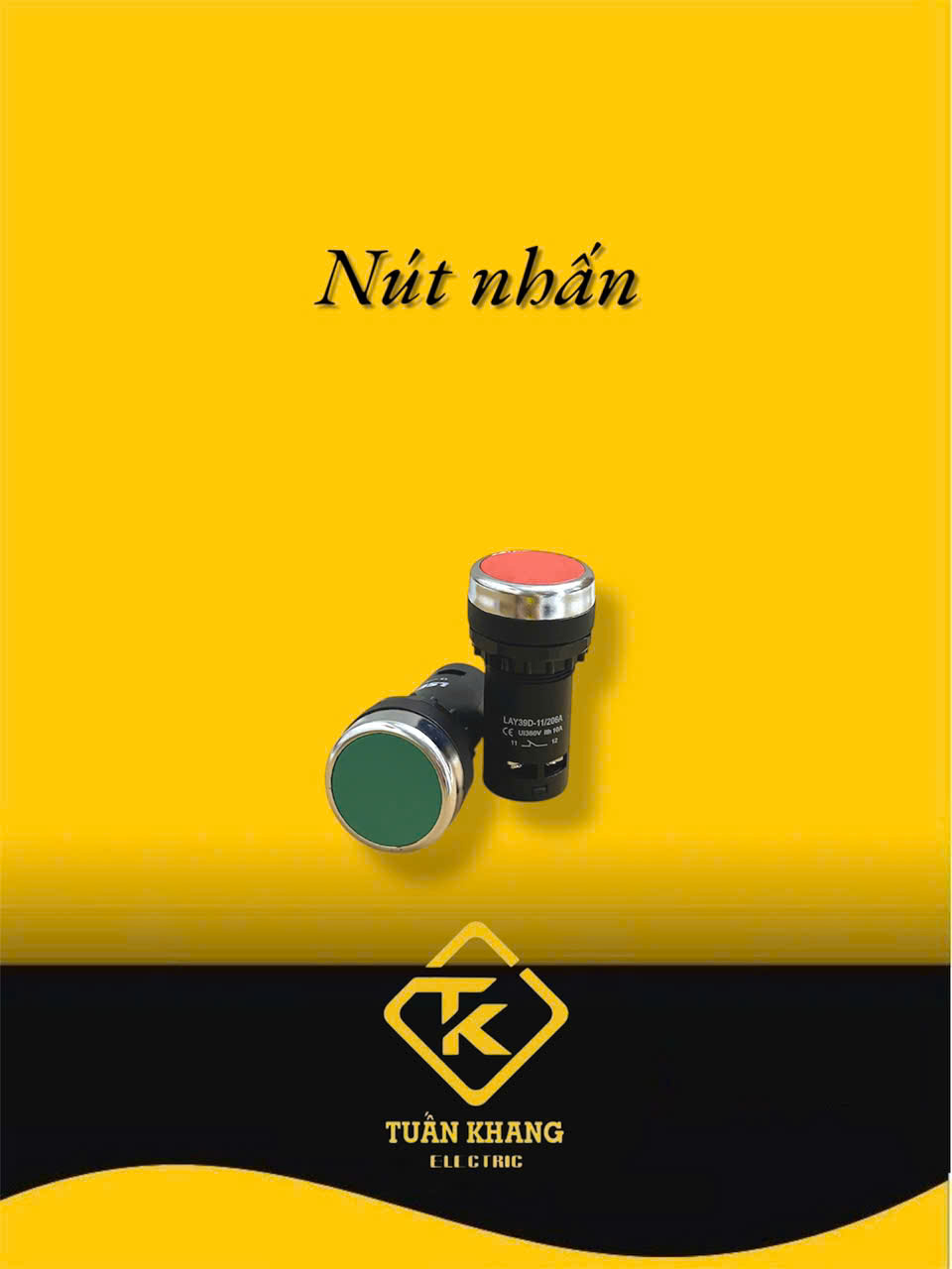 CÔNG TẮC NÚT NHẤN ĐỎ, XANH CHUYÊN DỤNG LẮP TỦ ĐIỆN  22MM