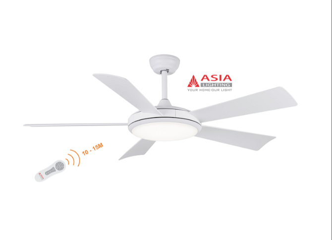 Quạt Trần Đèn ASIA LIGHTING Cao Cấp QT01 - Đèn led 3 chế độ 24W