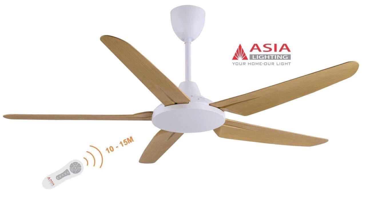 Quạt trần cao cấp ASIA LIGHTING QT05-G- Gỗ phong cách