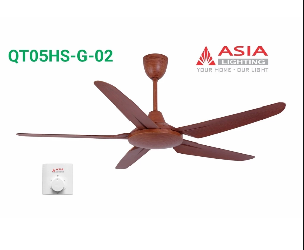 Quạt trần cao cấp ASIA LIGHTING QT05-HS HỘP SỐ nhiều màu