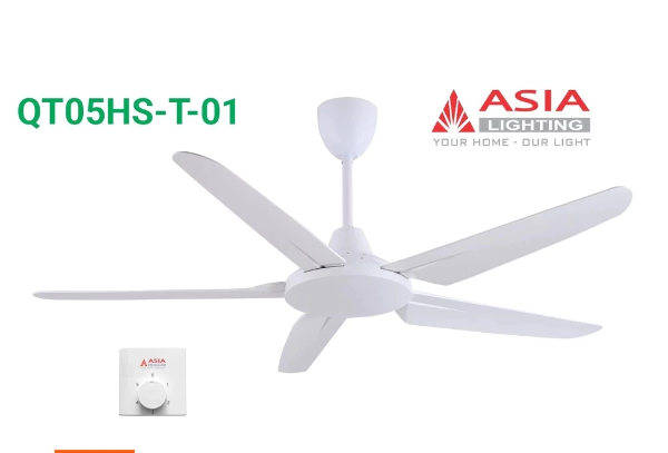 Quạt trần cao cấp ASIA LIGHTING QT05-HS HỘP SỐ nhiều màu