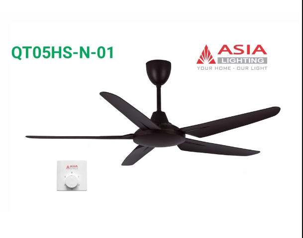 Quạt trần cao cấp ASIA LIGHTING QT05-HS HỘP SỐ nhiều màu