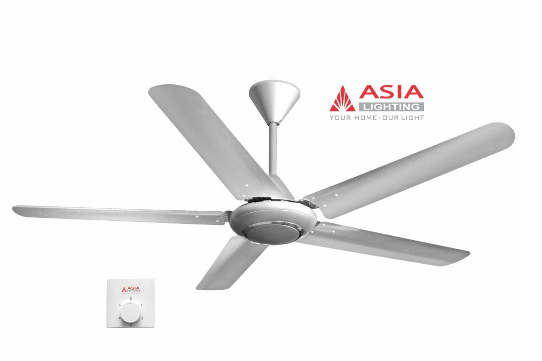 Quạt trần hộp số 5 cánh cao cấp Asia QT06 hộp số - nhiều màu