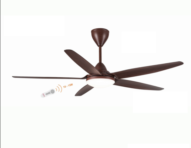 Quạt trần 5 cánh Asia Lighting QT09, có đèn led, có điều khiển từ xa