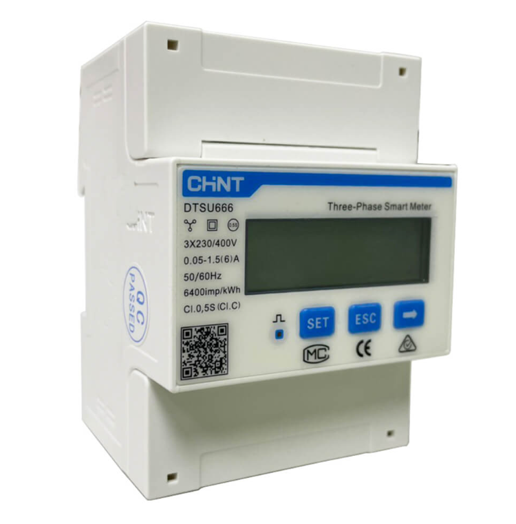 Công tơ điện tử 3 pha gián tiếp Chint DTSU666 đa chức năng