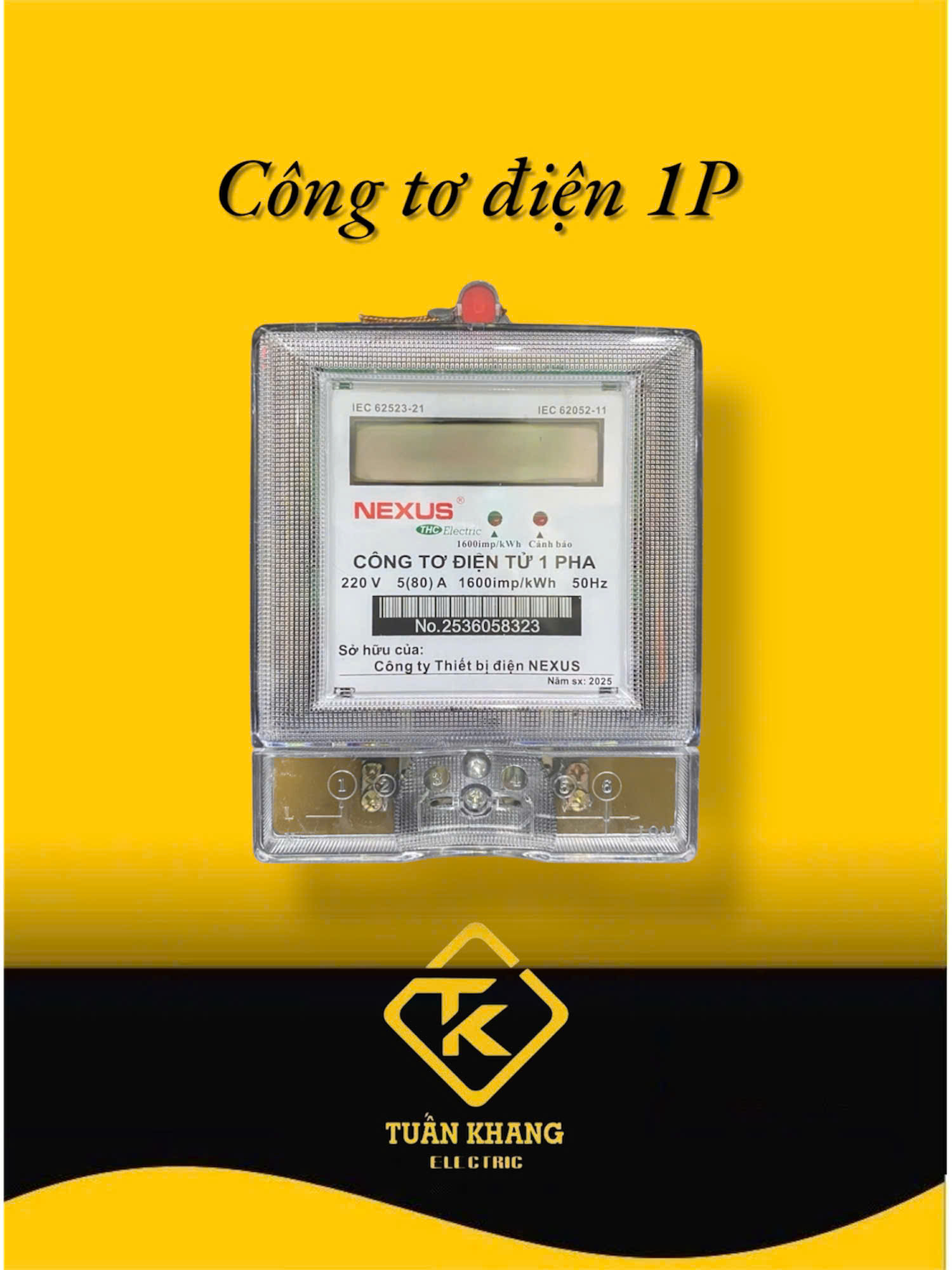 Công tơ điện tử 1 pha Nexus 5(60)A- TH-92