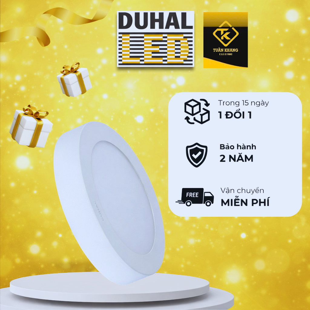 Đèn LED Ốp Trần Duhal KDGC 12W 18W 24W – Ánh Sáng Trắng / Vàng