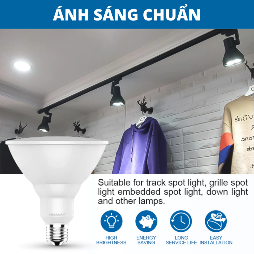 Bóng đèn LED PAR Megaman PAR30/PAR38 tiết kiệm điện