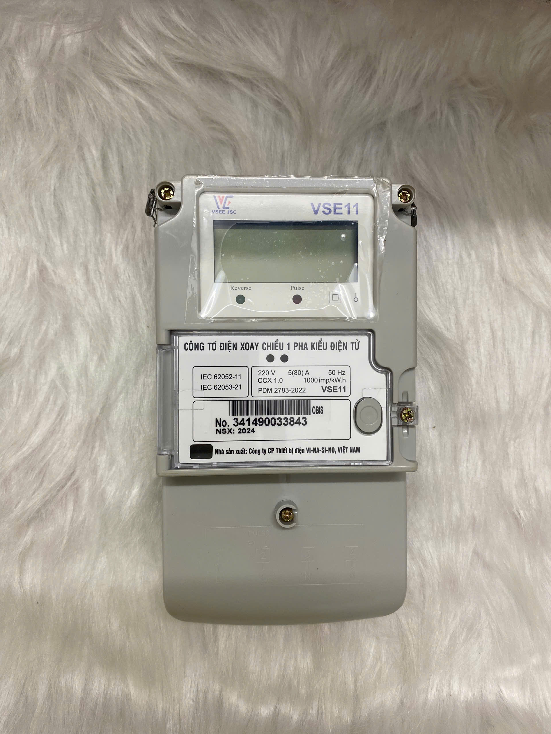 Công tơ 1 pha 2 chiều giao nhận Vinasino VSE11 - kiểm định chính hãng