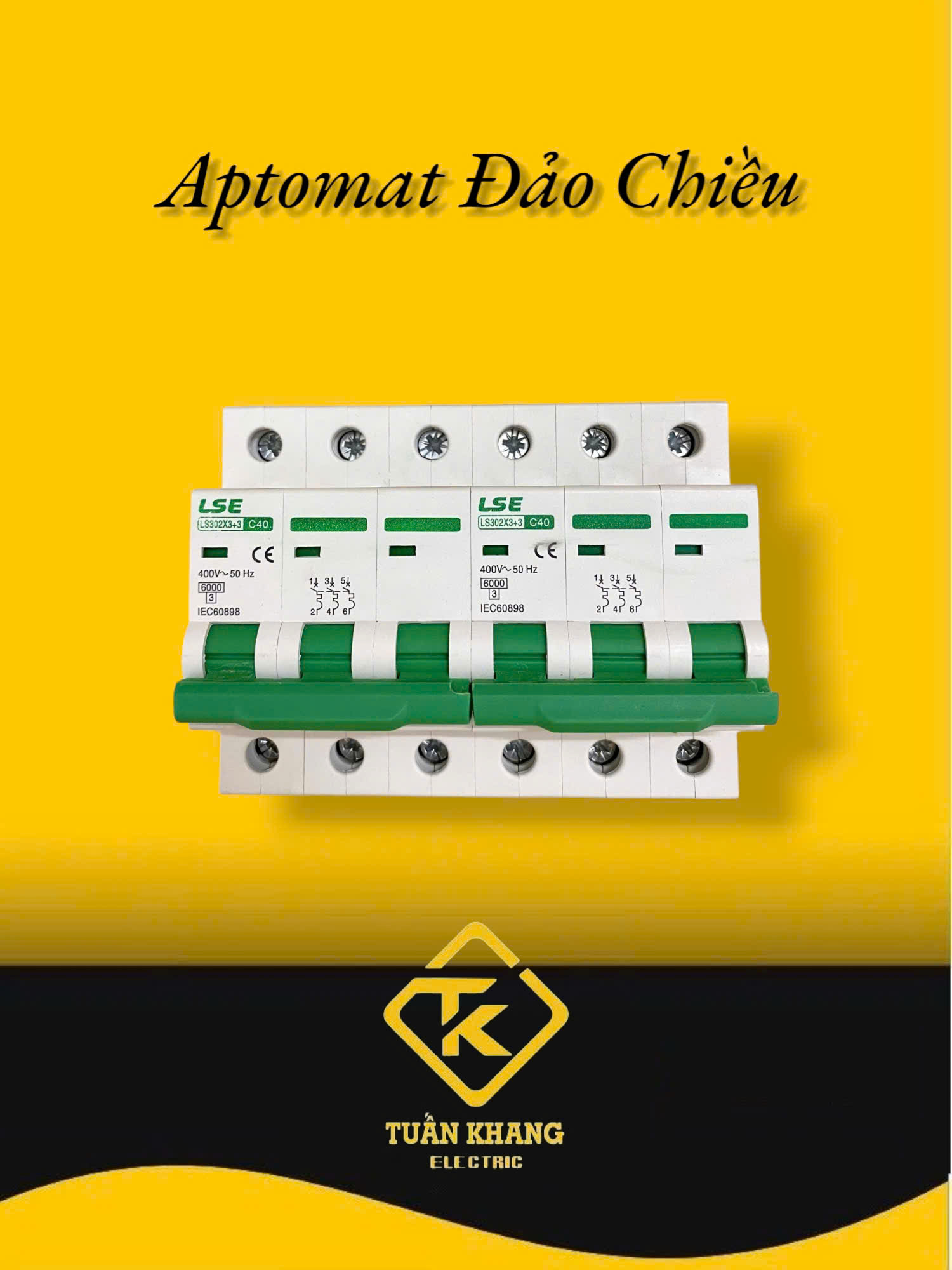 Aptomat Đảo Chiều Dạng Aptomat 3 Pha 32A - 40A -50A -63A LSE - Cầu Dao Đảo Tự Động
