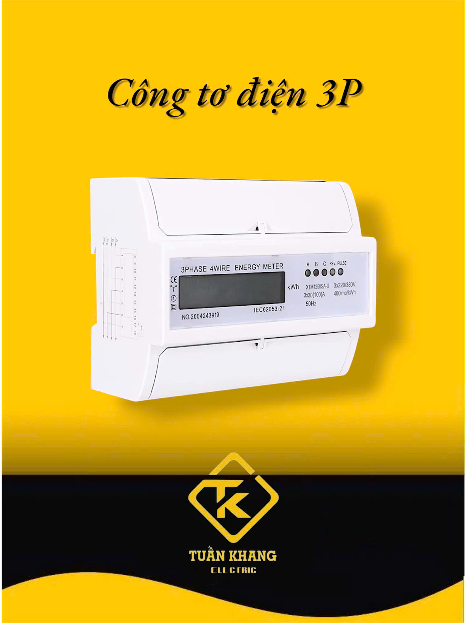 Công Tơ Điện 3 Pha Trực Tiếp XTM1250SA-U – Chính Xác, An Toàn